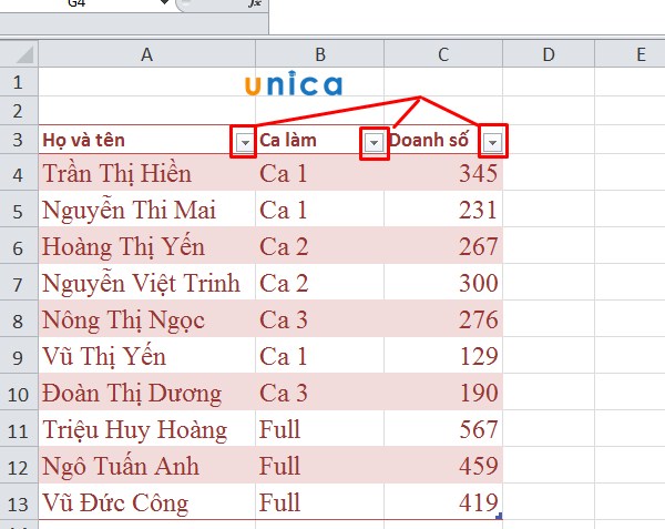 Cách Lọc Danh Sách Trong Excel Với Cách Sử Dụng Hàm Fillter Top 5 Cách Lọc Dữ Liệu Trong Excel 9959
