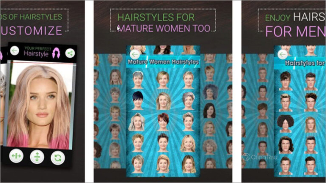 Ứng dụng giúp chọn kiểu tóc phù hợp App thử tóc trước khi cắt